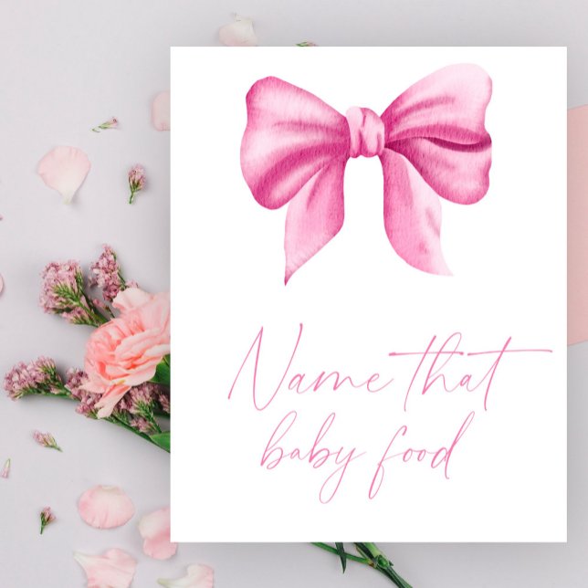 Póster Juego de comida para bebés con lazo rosa en la duc (Subido por el creador)