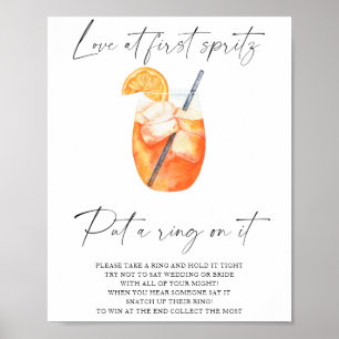 Póster Juego de despedida de soltera Spritz - ponle un an