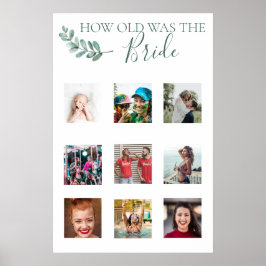 Póster Juego de ducha de fotos botánicas de menta