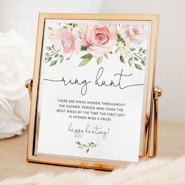 Póster Juego de ducha de novia con anillo floral rosa Rub (Subido por el creador)