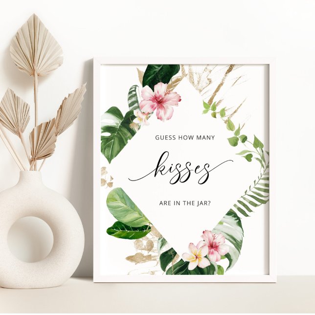 Póster Juego de ducha de novia de besos tropicales cuánto (Subido por el creador)