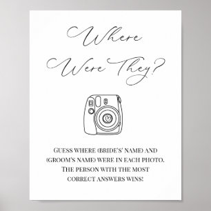 Póster Juego de ducha de novia donde estaban