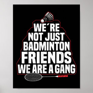 Póster Juego de equipo de bádminton Un jugador de bádmint