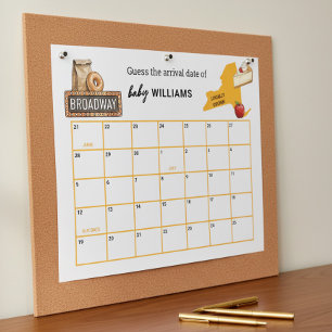 Póster Juego de fecha de parto de bebé boceto cultivado l