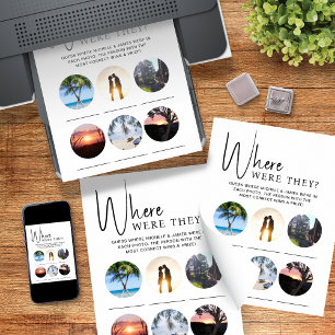 Póster Juego de Fiesta de ducha de bodas donde estaban