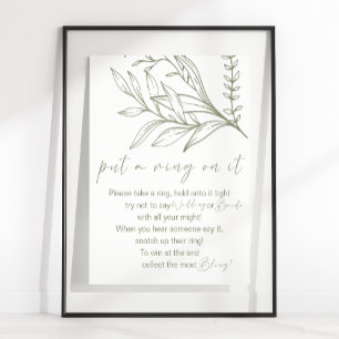 Póster Juego de Flores Boho Sage Ponle un Anillo