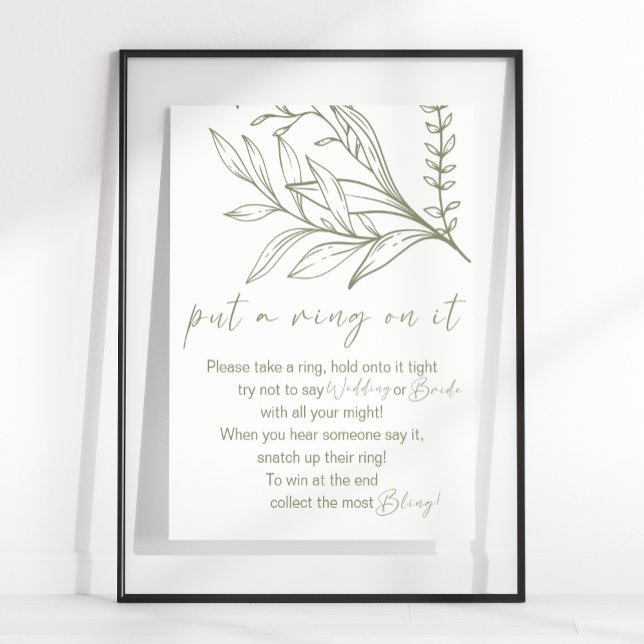 Póster Juego de Flores Boho Sage Ponle un Anillo (Subido por el creador)