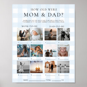 Póster Juego de Fotos de Cuadros Azules ¿Qué Edad Tenían
