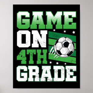 Póster Juego de Fútbol en 4to Grado Vuelta al Cole Cute D