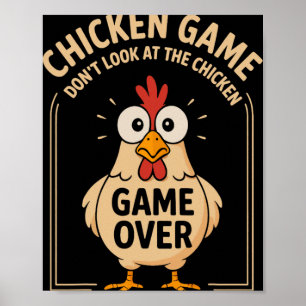 Póster Juego de Gallina No Mires Al Juego de Gallina Term