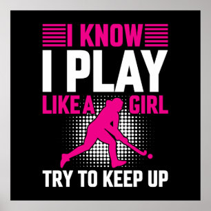 Póster Juego de hockey como una cerámica Chica