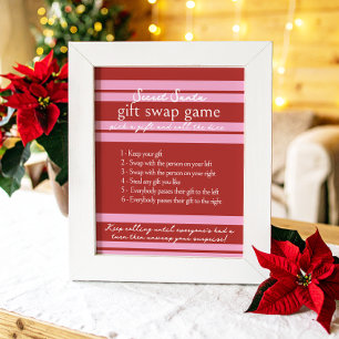 Póster Juego de intercambio de regalos Secreto Santa Caba