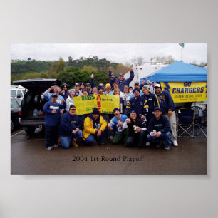 Póster Juego de juegos de Chargers 2004