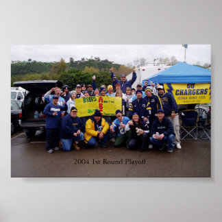 Póster Juego de juegos de Chargers 2004