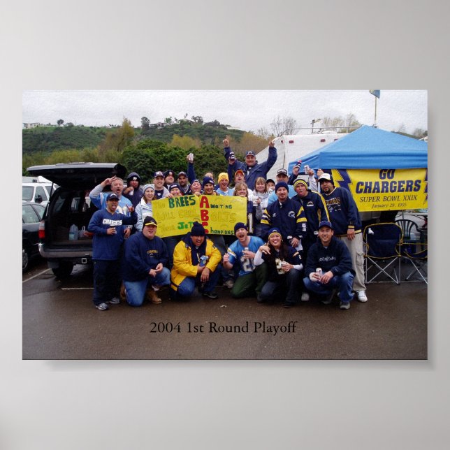 Póster Juego de juegos de Chargers 2004 (Frente)