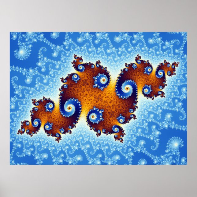 Póster Juego de Julia Island Mandelbrot (Frente)