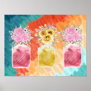 Póster Juego de la Buena Suerte del Bouquet de la Botella