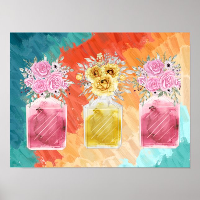 Póster Juego de la Buena Suerte del Bouquet de la Botella (Frente)