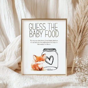 Póster Juego de la comida para bebés Little Fox Guess Bab