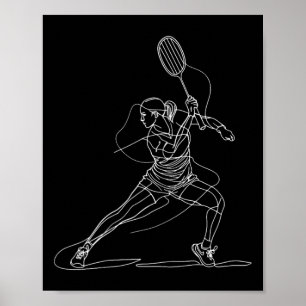 Póster Juego de lanzadera de dibujos para jugador de Badm