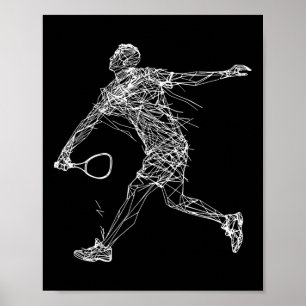 Póster Juego de lanzadera de planos del jugador Dminton p