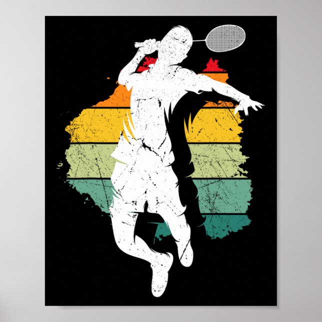 Póster Juego de lanzadera del equipo de Badminton Player  (Frente)