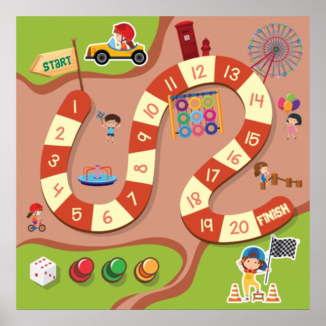 Póster Juego de las Carreras (Frente)