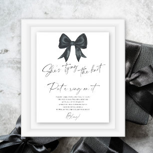 Póster juego de lluvia de boda con lazo negro Ponle un an