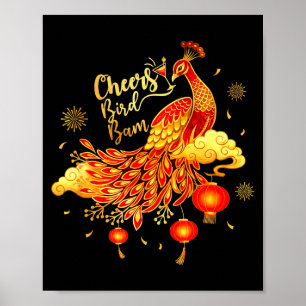 Póster Juego de Mahjong de guisantes aclamado por Bird Ba