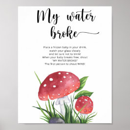 Póster Juego de Mi agua se rompió Hongos