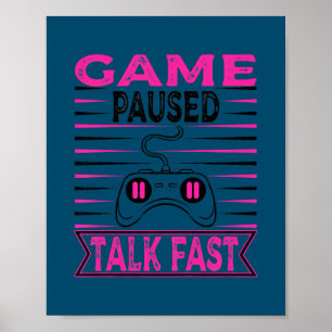 Póster Juego de niños en pausa Habla rápido para jugadore