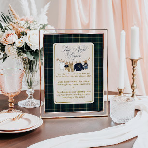 Póster Juego de notas para pañales de baby shower de Luxs
