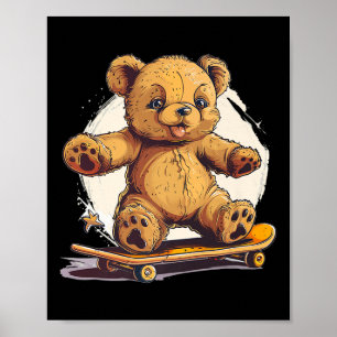 Póster Juego De Oso De Teddy Para Patinadores De Guay Ska