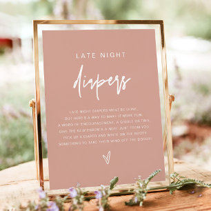 Póster Juego de pañales de noche MARLO Boho Blush Rosa