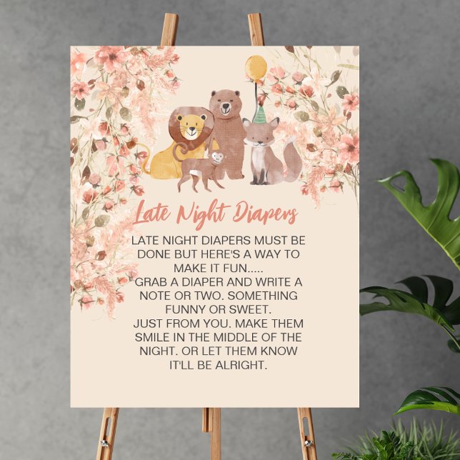 Póster Juego de pañales nocturnos Boho Safari Pampas Gras (Subido por el creador)