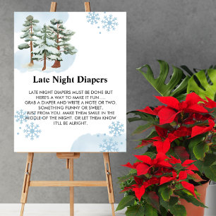 Póster Juego de pañales nocturnos Winter Wonderland Snowf