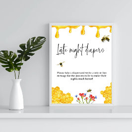 Póster Juego de pañales para las tardías noches de la Bab