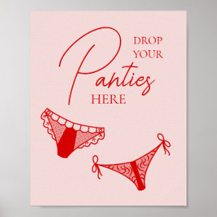 Póster Juego de Panty de Bachelorette Party de Cocktail R