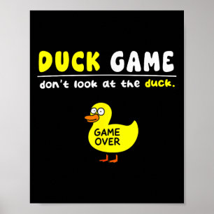 Póster Juego de Pato Divertido No Mires Juego Terminado C