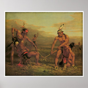 Póster Juego de pelota indio de Charles Deas 1843