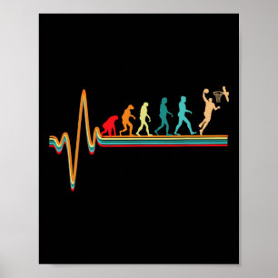 Póster Juego de pelotas de jugador de baloncesto de Evolu