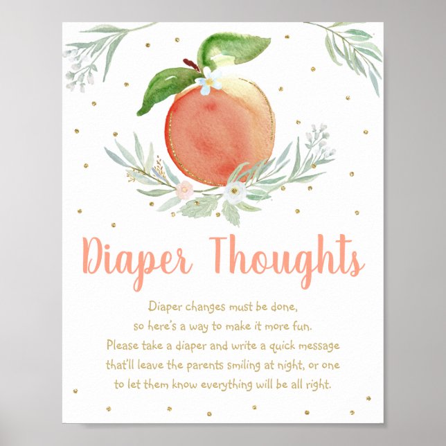 Póster Juego de Pensamientos del Diapaje Floral de Oro de (Frente)