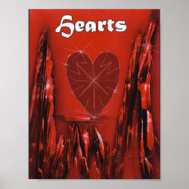 Póster Juego de Poker de Palo de Corazones