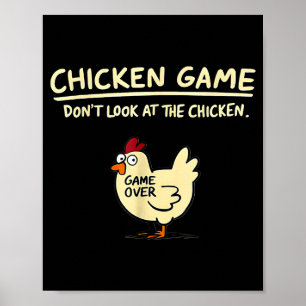 Póster Juego de Pollo No Mires Al Pollo Gallina Divertida