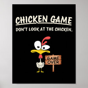Póster Juego de Pollo No Mires Al Pollo Pollo Divertido