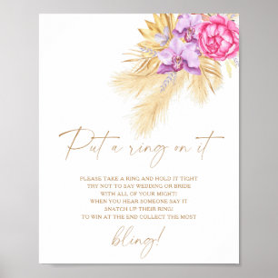 Póster Juego de ponerle un anillo a Boho grass - primaver