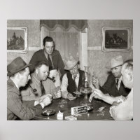 Juego de Póquer, 1939. Foto Antigua