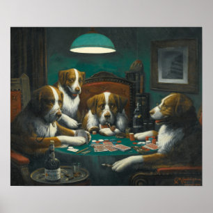 Póster Juego de póquer de Cassius Marcellus Coolidge (189