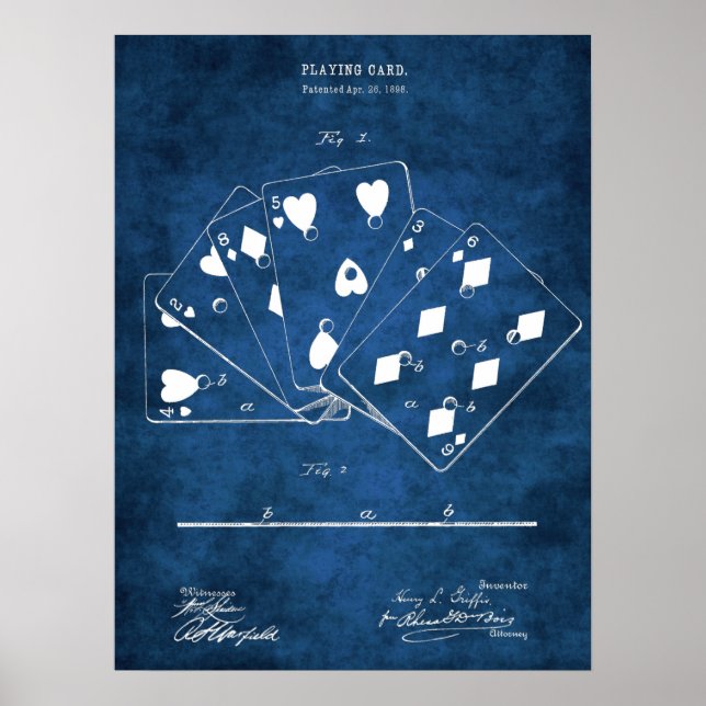 Póster Juego de póquer Tarjeta de juego Muro no 5 (Frente)
