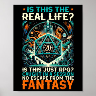 Póster Juego de rol Rpg Master D20 Mesa divertida Rp